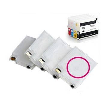 para Hp 932 para Hp 933 cartuchos transparentes recargables para Hp 932 para Hp 933 cartuchos transparentes recargables
