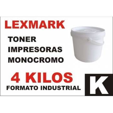 Para Lexmark tóner monocromo universal formato industrial 4 kg Para Lexmark tóner monocromo universal formato industrial 4 kg