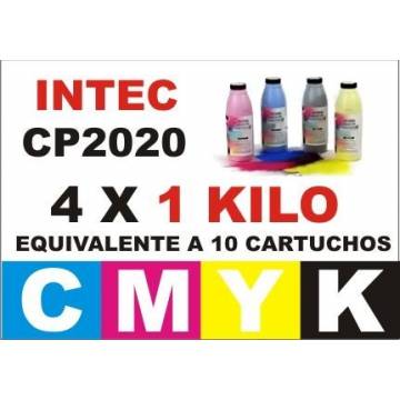 Maxi Kit para Intec CP2020 recargas toner CMYK 4 Kg. Maxi Kit para Intec CP2020 recargas toner CMYK 4 Kg.