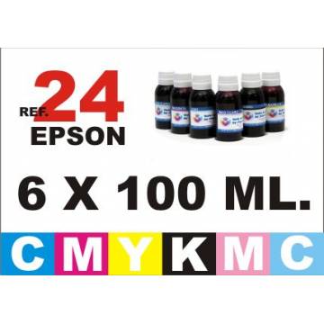 24 xl pack 6 botellas 100 ml. cmykpcpm 24 xl pack 6 botellas 100 ml. cmykpcpm