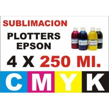 4 botellas 250 ml. de tinta de sublimacion para plotters 42 pulgadas 4 botellas 250 ml. de tinta de sublimacion para plotters 42 pulgadas