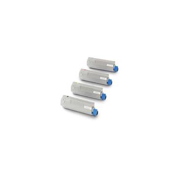 Oki es2232A4 es2632A4 es5460 pack 4 cartuchos toner reciclado cmyk Oki es2232A4 es2632A4 es5460 pack 4 cartuchos toner reciclado cmyk